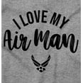 thumbnail image 2 of US Air Force I Love My USAF Man Hoodie Sweatshirt Women Brisco Brands S, 2 of 6