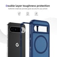 thumbnail image 2 of Decase Magnetic Case for Google Pixel 8 Pro,Heavy Duty Rugged Kickstand Mag-Safe Cover for Women Men,Dual-Layer Protection Military Grade Protective Phone Case for Google Pixel 8 Pro,Darkbule, 2 of 5