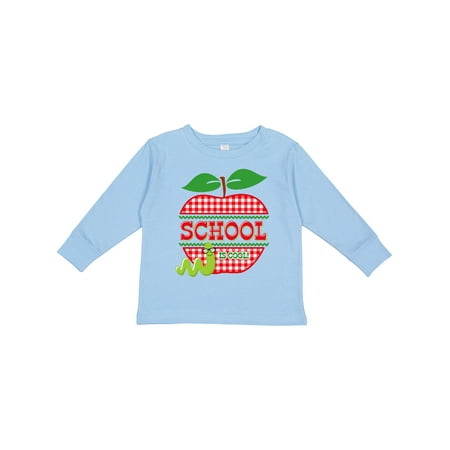 

Inktastic Apple School is Cool Gift Toddler Toddler Girl Long Sleeve T-Shirt