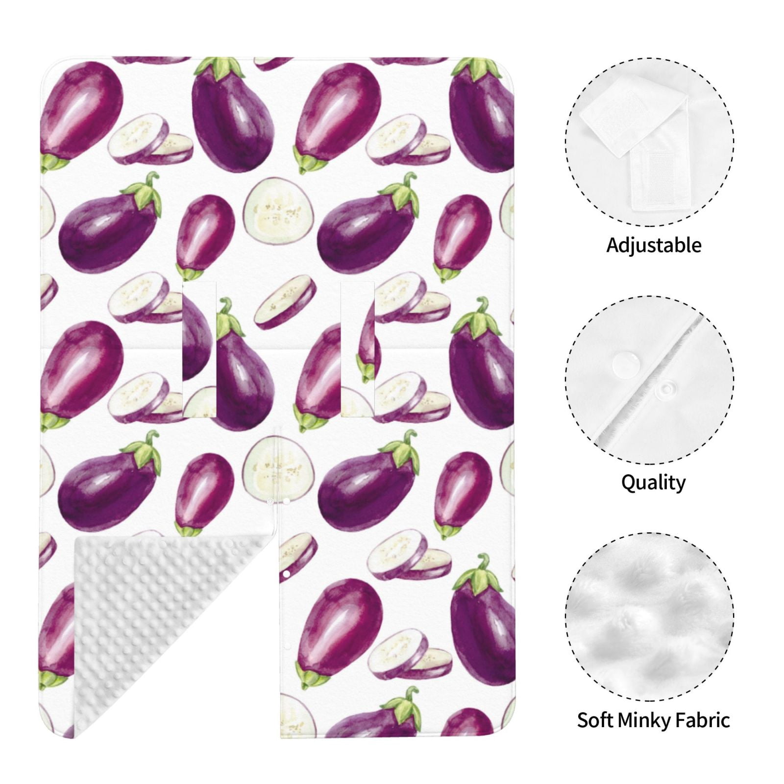 Car Seat Cover Baby - purple Eggplant slices Breathable Infant Car Seat Cover for Baby Carseat, Lightweight Comfort Baby Essentials Must Haves Newborn Stuff for Girl Boy