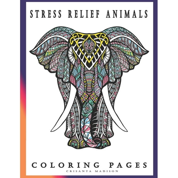 Stress Relief Animal Coloring Pages: stress relief gifts for adults. A perfect Gift for you or a friend. Coloring books