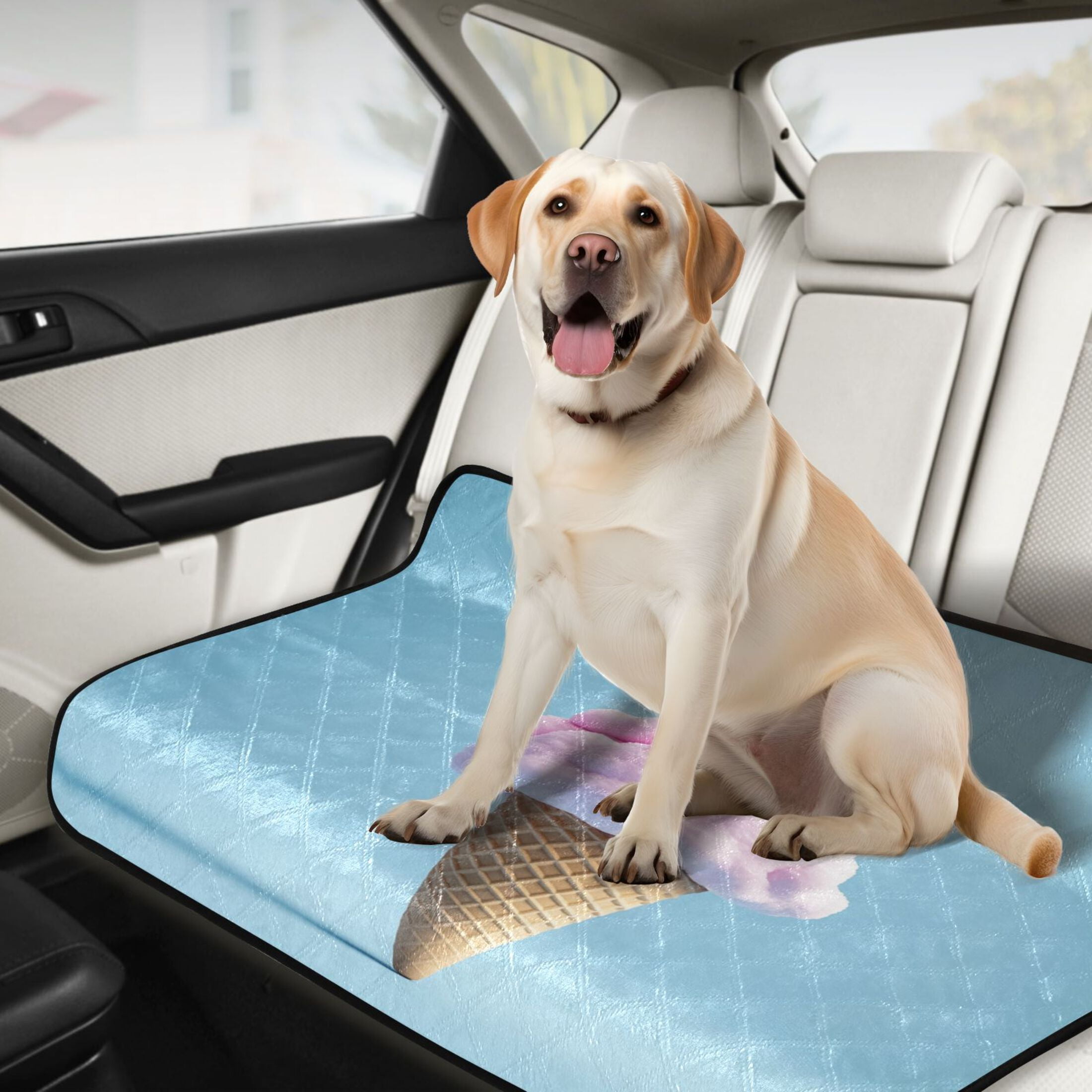 Washable Pet Pee Pads with Super Absorbent Reusable Training Pads for Dogs & Cats Pink Ice Cream Cone