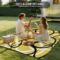 thumbnail image 4 of Yellow Geometric Outdoor Rug for Patio/Deck/Porch, Non-Slip Large Area Rug 6 x 9 Ft, Farmhouse Abstract Black White Striped Indoor Outdoor Rugs Washable Area Rugs, Camping Rug Carpet Runner, 4 of 8