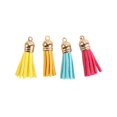 thumbnail image 4 of 500 Pieces Keychain Tassels Bulk Colored Leather Pendants for DIY Keychain and Craft, 50 Colors, 4 of 5