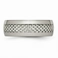 thumbnail image 3 of Titanium Polished With Grey Carbon Fiber Inlay 8mm Band Size: 6; for Adults and Teens; for Women and Men, 3 of 6
