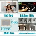 thumbnail image 5 of 48x36 Inch LED Bathroom Mirror Cabinet - Touch Control, Anti-Fog, Memory & Built-in Outlet, 5 of 8