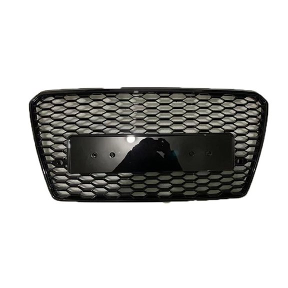 Car Front Bumper Honeycomb Grille Replacement Grill for Audi (2011-2015) RS7 Style, Black