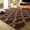 Brown/Camel, variant on Softlife Fluffy Bedroom Rug Super Soft Velvet Shaggy Plush Carpets,Shag Moroccan Area Rugs for Kids Girls Living Room Bedroom,3' x 5',Black/White