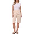 thumbnail image 2 of Casual Shorts for Women Elastic Waist Drawstring Keen Length Summer Comfy Shorts with Pockets L Apricot, 2 of 6