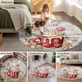 thumbnail image 5 of Round Rug 3.3Ft Washable Non-Slip, Christmas Circle Area Rugs for Living Room Bedroom, Retro Xmas Deer Candy Ice Cream Pine Needle Indoor Floor Mats Carpet Runner for Home Decor Aesthetic, 5 of 8