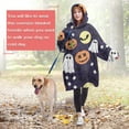 thumbnail image 4 of Wearable Oversized Blanket,Halloween Ghost & Pumpkin Pattern Wearable Blanket Hoodie for Adults,Cozy Hooded Blankets with Super Pockets,Super Warm Fuzzy Pullover for Women & Men, 4 of 6