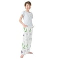 thumbnail image 4 of FORMRS Kids Pajama Pants with Pockets Size 13-14Y Boys Lounge Sleep Bottoms, Purple Birds, 4 of 8