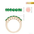 thumbnail image 5 of Angara Natural 1.68 Ct. Emerald Non Eternity Wedding Band in 14K Rose Gold for Women (Ring Size: 3.5), 5 of 10