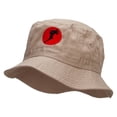thumbnail image 2 of Running Rugby Logo Embroidered Pigment Dyed Bucket Hat - Khaki OSFM, 2 of 5