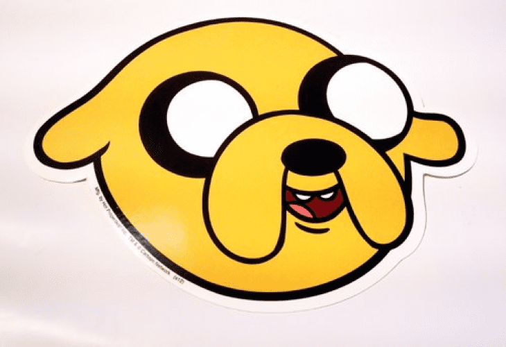 Adventure Time Cartoon Network Tv Show - Jake Face Logo Sticker ...