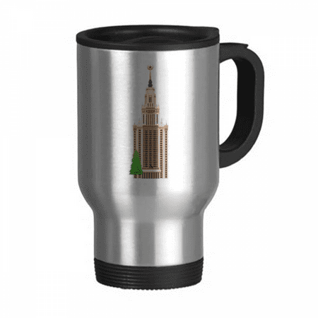 

Russia Illustration Landmark National Symbol Travel Mug Flip Lid Stainless Steel Cup Car Tumbler Thermos