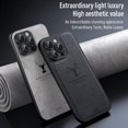thumbnail image 2 of KAIYANG Funda protectora de piel sintética + PC + TPU con diseño de ciervos para iPhone 12 Pro Max, color gris, negro y multicolor, 2 of 5