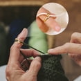 thumbnail image 4 of Adjustable Knitting Crochet Loop Ring,Brass Open Yarn Guide Crochet Ring for Faster Knitting Yarn Guide Finger Holder Knitting Thimble for Crocheters, 4 of 6
