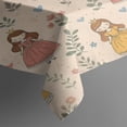thumbnail image 3 of Beige Princess Leaf Pattern Rectangle Tablecloth 60"x84",Waterproof Polyester Rectangle Table Cloth, Wipeable Spillproof Polyester Tablecloth for Dining, Camping, Indoor and Outdoor, 3 of 5