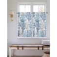 thumbnail image 6 of Kitchen Curtains 45 Inches length, Navy Blue Coral Coastal Window Treatment Curtain Drapes, Summer Beach Seaside Nautical Lightweight Window Panels for Living Room Bedroom, 52"x45", 2 Panels, 6 of 7