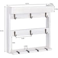 thumbnail image 7 of 3 Tier Wood Mug Rack Wall Mounted Coffee Cup Organizer Hanging Storage Rack, 7 of 7