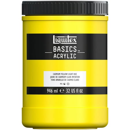 UPC: 0094376945577 | Liquitex BASICS Acrylic Color  32 oz. Jar  Cadmium Yellow Light Hue