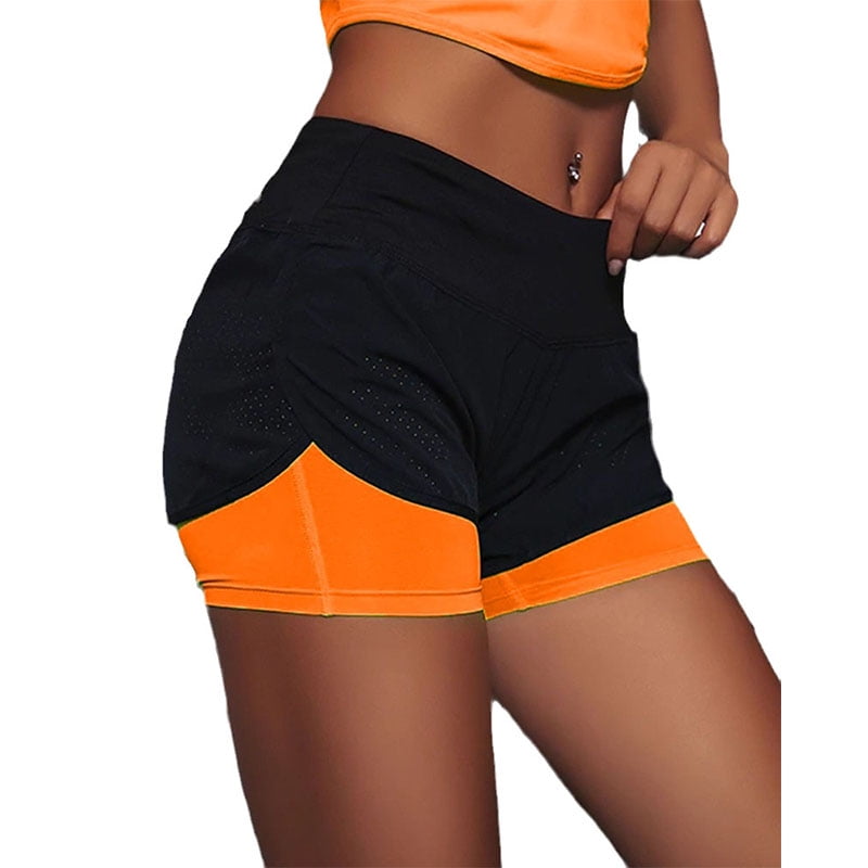 Women's Fashion High Waist Breathable Colorblock Sport Shorts