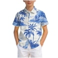 thumbnail image 6 of Zshosam Boys Short Sleeve Shirt Boy's Toddler Western Short Sleeve Button Down Shirt Size 4T 5T,(Blue 4-5 Years), 6 of 7