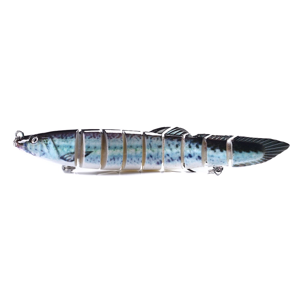 HENGJIA Fishing Lures, 14pcs Large Multi Jointed Fish Fishing Kits Slow Sinking Lifelike Swimbait Freshwater and Saltwater for Trout Bass Lures, 5.51"/0.75oz
