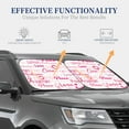 thumbnail image 3 of Kdxio Breast Cancer Pink Ribbons Awareness Print 2-Piece Sun Shade Front Windshield - Foldable Car Front Window Sunshades For Most Sedans Suv Truck, 3 of 6