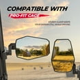 thumbnail image 5 of Pro-fit Cage Side Rearview Mirror Utv Compatible With Polaris Ranger General For Can-am Defender Maverick Trail, 5 of 5