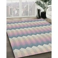 thumbnail image 3 of Ahgly Company Machine Washable Indoor Rectangle Transitional Dark White Beige Area Rugs, 5' x 8', 3 of 7