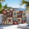 thumbnail image 3 of Throw Pillow Covers 26x26 Inch Set of 2, Texas Star Vintage Waterproof Outdoor Pillow Covers, Country Star Western Cowboy Decorative Cushion Pillowcases for Couch, Sofa, Bed, Garden, Patio, 3 of 9