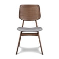 thumbnail image 3 of New Classic Furniture Oscar Wood Dining Chair in Walnut/Dark Gray (Set of 2), 3 of 6