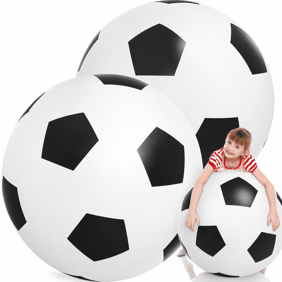 Merryhome Giant Beach Ball Inflatable, 40" Inflatable Soccer Ball - Blow Up Large Inflatable Beach Ball for Pool Parties, Themed Birthdays, Beach Events, Summer Party Decorations, 2 Pack