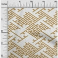thumbnail image 2 of oneOone Viscose Chiffon White Fabric Geometric Quilting Supplies Print Sewing Fabric By The Yard 42 Inch Wide, 2 of 4