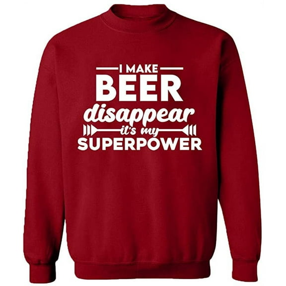 Unisex Crewneck Sweatshirt,, Custom Sweater, Slim Fit, Long Sleeve Sweater - Antiquee Cherry Small