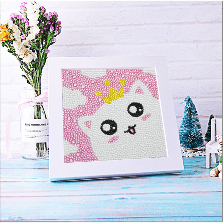 Buy Kawaii Animal Rhinestone Diamond Painting With Pig, Cat, Dog, Lion,  Bunny, and Cow, 9 Piece Set Online in India 