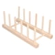 thumbnail image 5 of Escurridor de platos de madera, escurridor de platos de bambú, ligero, diseño aerodinámico, 5 of 12