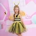 thumbnail image 4 of WOYY Little Girls Bee Dress Up Mesh Party Princess Tutu Dress with Headband, Sizes 3-12, 4 of 6