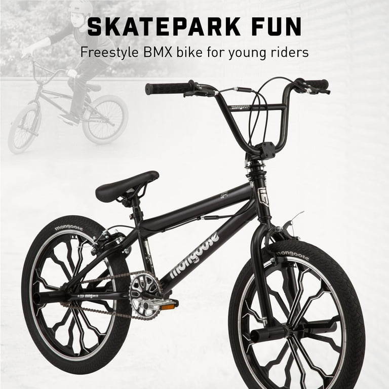 Mongoose Rebel Freestyle Mag BMX Bike for Boys, 20 inch