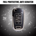 thumbnail image 4 of Unique Bargains for Smart Key Fob Case Cover Kit w/ Keychain for Chevrolet Equinox Camaro Cruze Malibu Sonic Gold Tone Black, 4 of 6