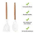thumbnail image 3 of Juego de utensilios de cocina para cocinar con mango de madera para utensilios de cocina antiadherentes - Utensilios de cocina de madera, 3 of 5