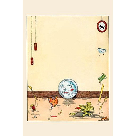 The Chinese Plate was Blue-Fine Art Canvas Print (20" x 30")