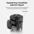thumbnail image 3 of Ulanzi LA04 Angle-Adjustable Light Stand Adapter with 1/4" Mount and Cold Shoe, 180° Tilt Camera Holder for LED Fill Light, Smartphone, and DSLR, Heavy-Duty Light Stand Mount, 3 of 11