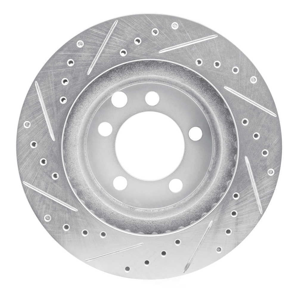 Dynamic Friction Company 631-40053R DFC Brake Rotor - Drilled And Slotted - Silver