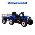 thumbnail image 2 of Katidap 12V Ride on Tractor, Electric Tractor with Trailer, Remote Control - Blue, 2 of 8
