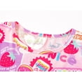 thumbnail image 2 of Beezizac Girls Strawberry Patchwork Pajamas 2-Piece Long Sleeve & Pants PJ Set Cute Winter Jammies Size 14, 2 of 7