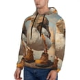 thumbnail image 3 of Naloa Hiking Duck Men's Casual Hooded Collar Drawstring Hoodies Pullover Sweatshirts Casual Long Sleeve Shirts-4X-Large, 3 of 7