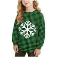 thumbnail image 2 of Cowsor Chandails en Molleton pour Filles Enfants Mignon Graphique Col Rond Chandail Tops Xmas Manches Longues Chemises de Vacances, 2 of 7